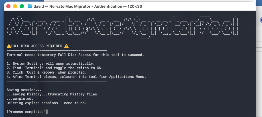 Permissions Screenshot
